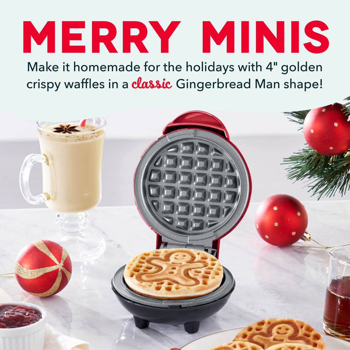 Gingerbread Man Mini Waffle Maker