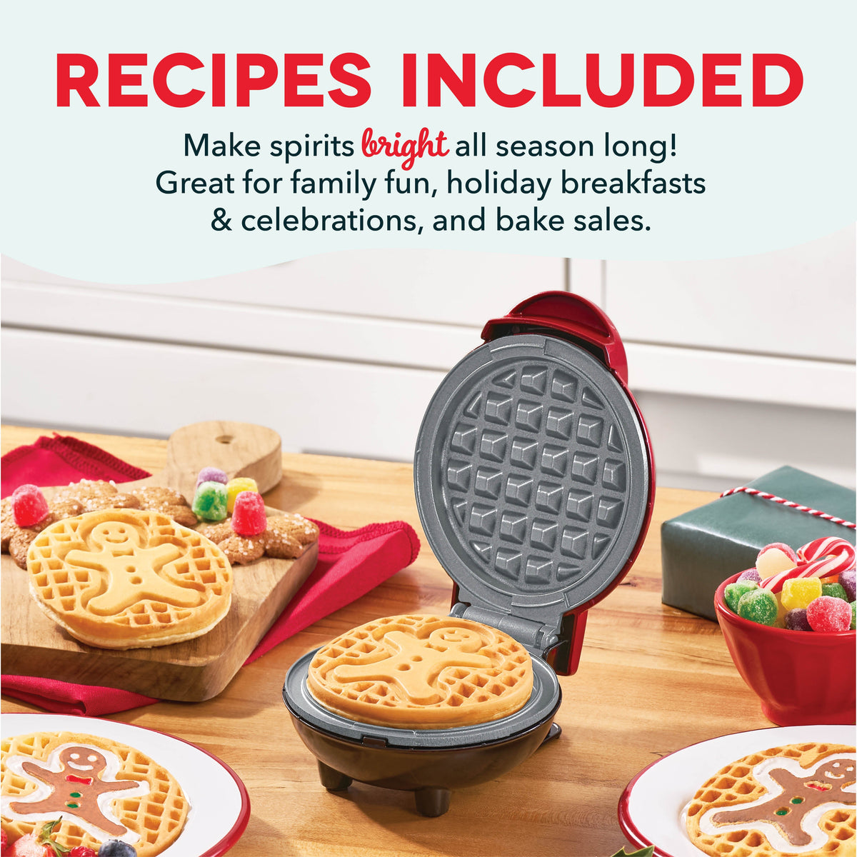 Gingerbread Man Mini Waffle Maker