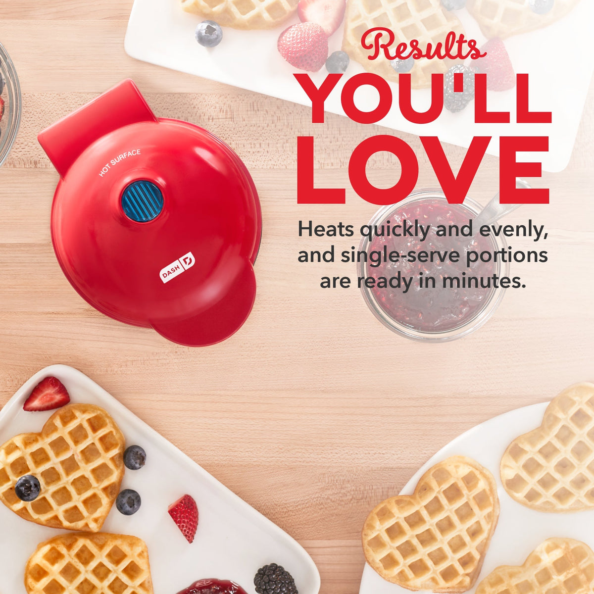 Heart Mini Waffle Maker
