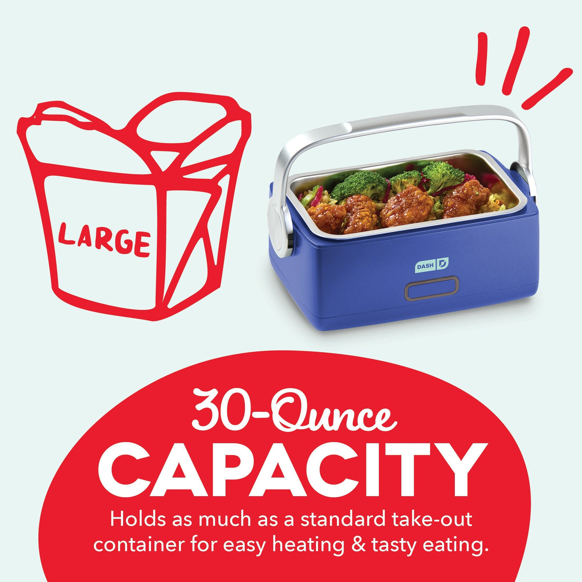 Hot2Go™ Electric Lunchbox (30 Ounce + Utensils)