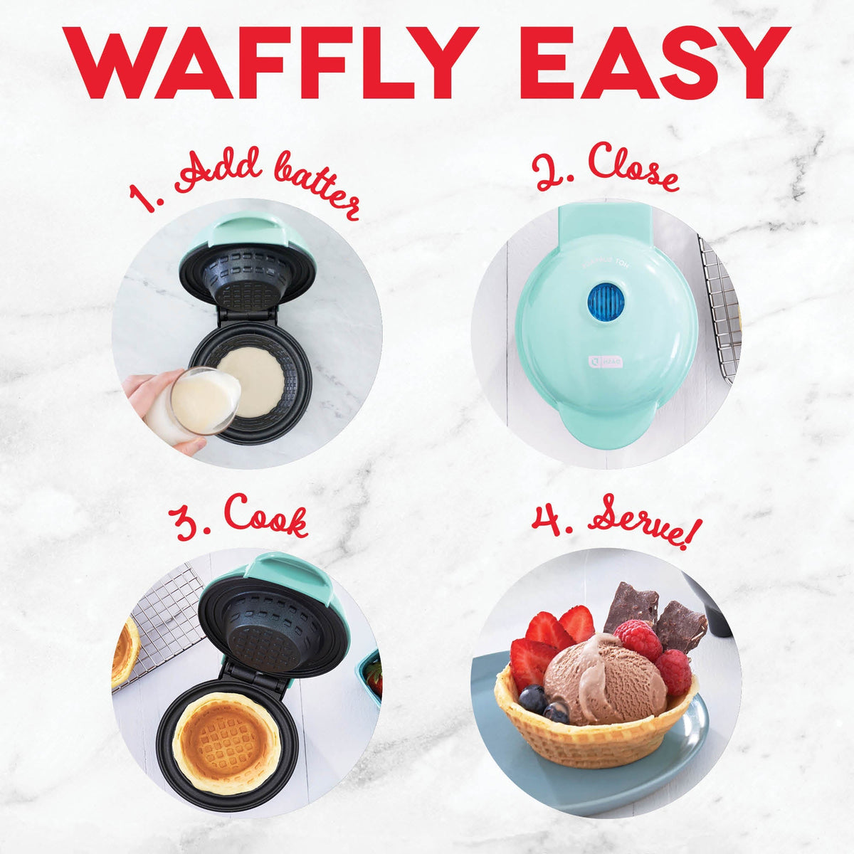Mini Waffle Bowl Maker