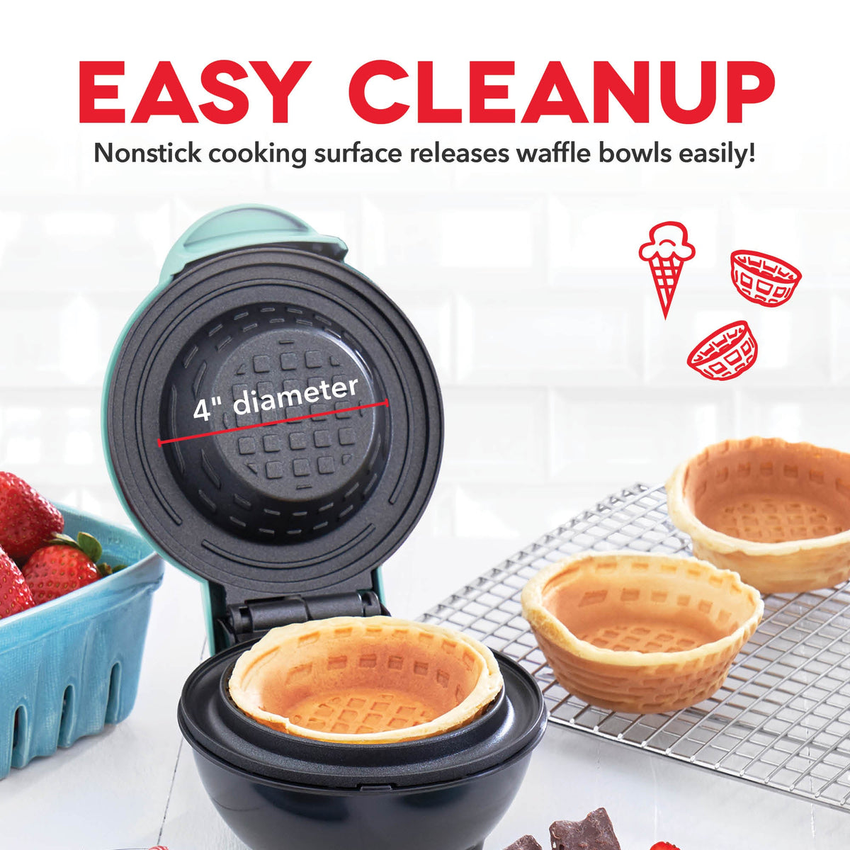 Mini Waffle Bowl Maker