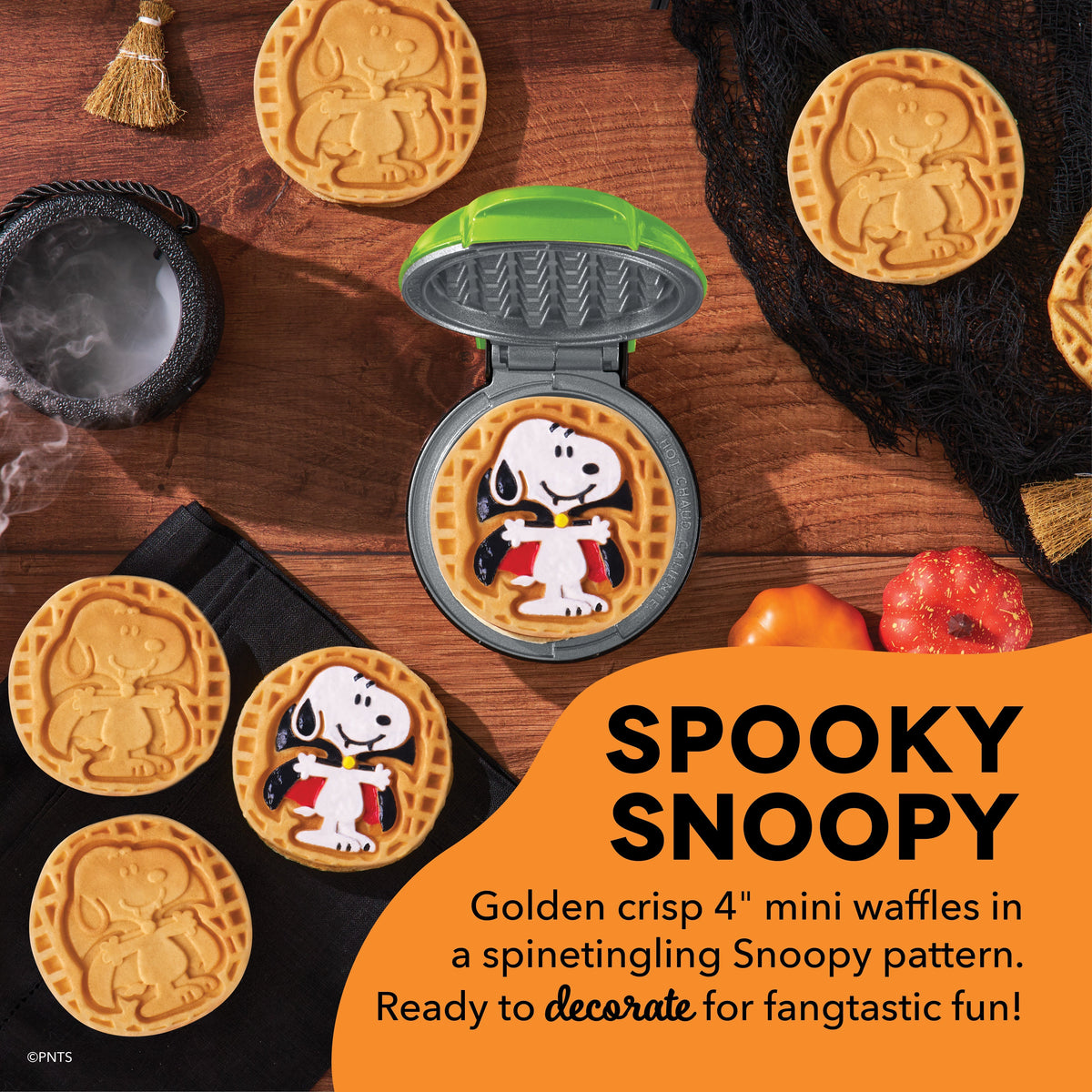 Peanuts® x Dash Snoopy Vampire Mini Waffle Maker